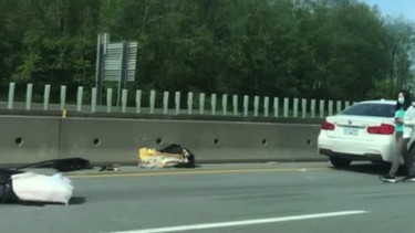 Mystery couch causes crash near Surrey, B.C.