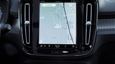 The Google Maps interface syncs with the electric powertrain to provide unparalleled real-time navigation interface.