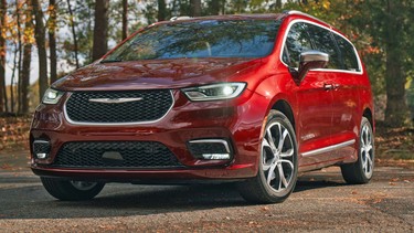 New headlamps on the 2021 Chrysler Pacifica Pinnacle AWD are crafted with a more aggressive, linear design, and larger and more deeply sculpted LED fog lamp bezels add visual energy and complement the sportiness of the overall design.New headlamps on the 2021 Chrysler Pacifica Pinnacle AWD are crafted with a more aggressive, linear design, and larger and more deeply sculpted LED fog lamp bezels add visual energy and complement the sportiness of the overall design.