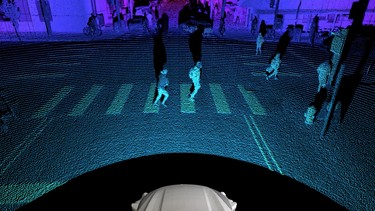 A demonstration of Argo AI's lidar detection system