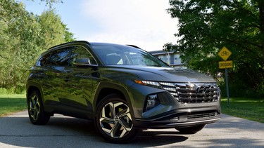 2022 Hyundai Tucson Hybrid Review - Exterior - Front 3Q Angle 3