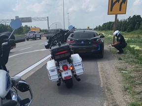 Peel Police arrest BMW driver for failing to signal while repeatedly changing lanes