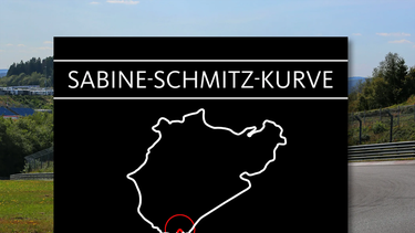 A map indicating the Sabine-Schmitz-Kurve on the famous Nürburgring Nordschleife.
