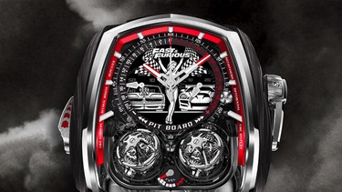 The US$580,000 Jacob and Co Fast and Furious Twin Turbo timepiece