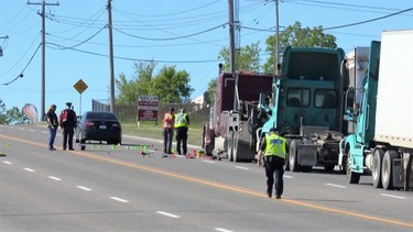 Crash scene investigation near Calgary, AB