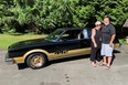 Russ and Dawn Hallbauer with the freshly restored 1978 Oldsmobile 442 that Russ bought new 43 years ago.