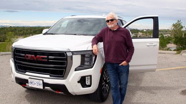 Alan Roth with the 2021 GMC Yukon he test drove for six days in and around Calgary recently.