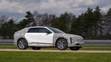 Testing of the 2023 Cadillac LYRIQ at Milford Proving Ground in Milford, Michigan.