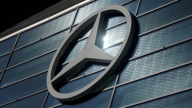 The Mercedes-Benz logo is pictured at the 2019 Frankfurt Motor Show (IAA) in Frankfurt, Germany, September 10, 2019.