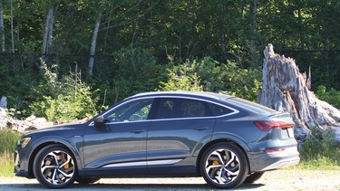 The Sportback version of the Audi e-tron loses some rear cargo space over its SUV stablemate but makes up for it with a sportier stance.