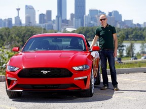 Darcy Kraus with his 2018 Ford Mustang in Calgary.