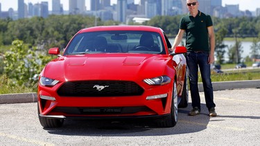 Darcy Kraus with his 2018 Ford Mustang in Calgary.
