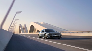 Audi’s legacy of innovation and high performance continues in all-electric form with the new Audi e-tron GT. (European model shown)