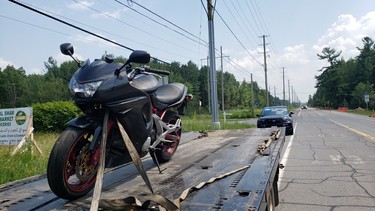 Impounded motorcycle