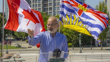 Mayor Richard Stewart of Coquitlam at Thursday's announcement.