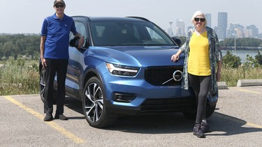 Don and Christina Jones with their Volvo XC40 in Calgary.