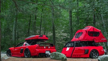 Acura superfan turns half an NSX into trailer to pull behind his converted NSX camper - 2