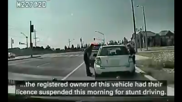 Stunt driver stopped