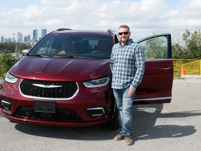 Ryan Heagy with the 2021 Chrysler Pacifica he tested for a week in and around Calgary.