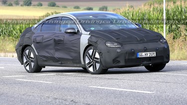 A spy shot of the Hyundai Ioniq 6