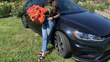 Heather Kent has two passions: flowers and fast cars. She and her husband run Feeder Flower Farm in Wainfleet, Ontario. But as often as she can, she takes her Volkswagen Golf R to the track.