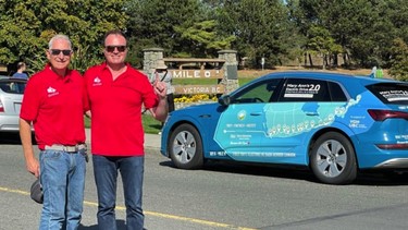 Vancouver-Calgary pair set new time record for cross-country in an EV