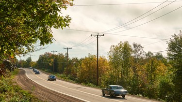 Hilary Riem driving her father Justin's 1966 Ford Mustang on the 2021 Maple Mille rally