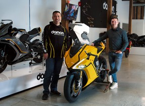 COO Dominic Kwong and CEO Jay Giraud with the Damon HyperSport