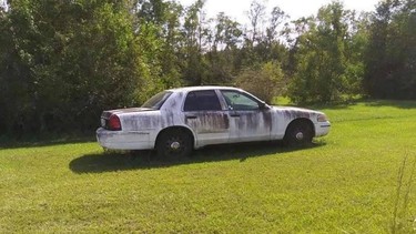 An image posted by the Slidell Police Department on Facebook of a Ford Crown Victoria it apparently plans to reinstate as a cop car.