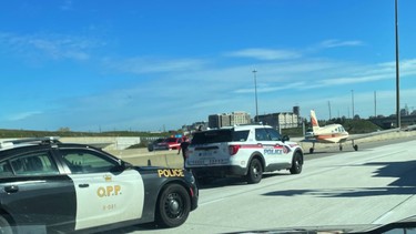 Prop plane makes emergency landing on Highway 407 in GTA