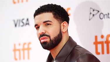 Rapper Drake arrives on the red carpet for the film "The Carter Effect" at the Toronto International Film Festival, in Toronto, Sept. 9, 2017.