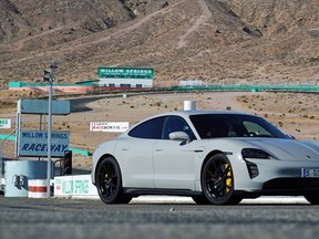 The 2022 Porsche Taycan GTS at Willow Springs International Raceway