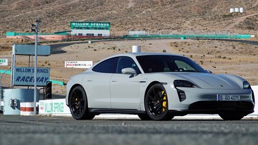 The 2022 Porsche Taycan GTS at Willow Springs International Raceway