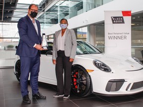 Porsche was named the top luxury brand in Canadian Black Book's Retained Value Awards for the third straight year