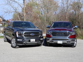 2021 Ford F-150 Platinum and Ram 1500 Longhorn