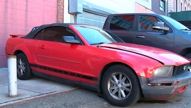 A Ford Mustang stolen in New York City