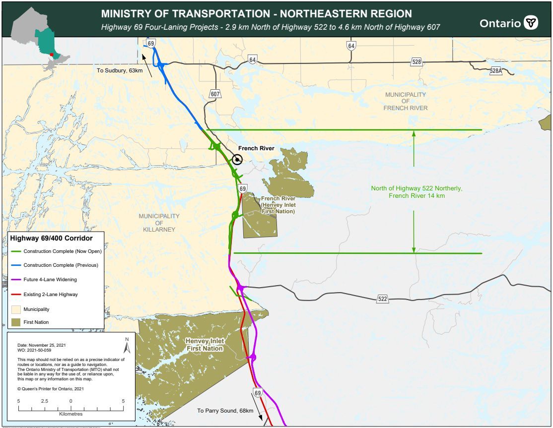 Stretch of Ontario Highway 69 expanding to four lanes | Driving