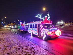 This year's Lesco Country Christmas Convoy had 67 semi-trucks and nine pilot vehicles take part in the food and toy drive, December 11, 2021.
