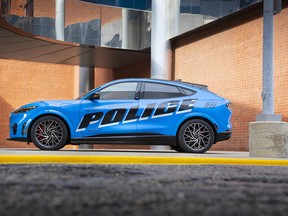 To demonstrate that a vehicle with an electric powertrain can deliver strong performance and stand up to demanding police duty cycles, the company is submitting an all-electric police pilot vehicle based on the 2021 Mustang Mach-E SUV for testing as part of the Michigan State Police 2022 Model Year Police Evaluation.