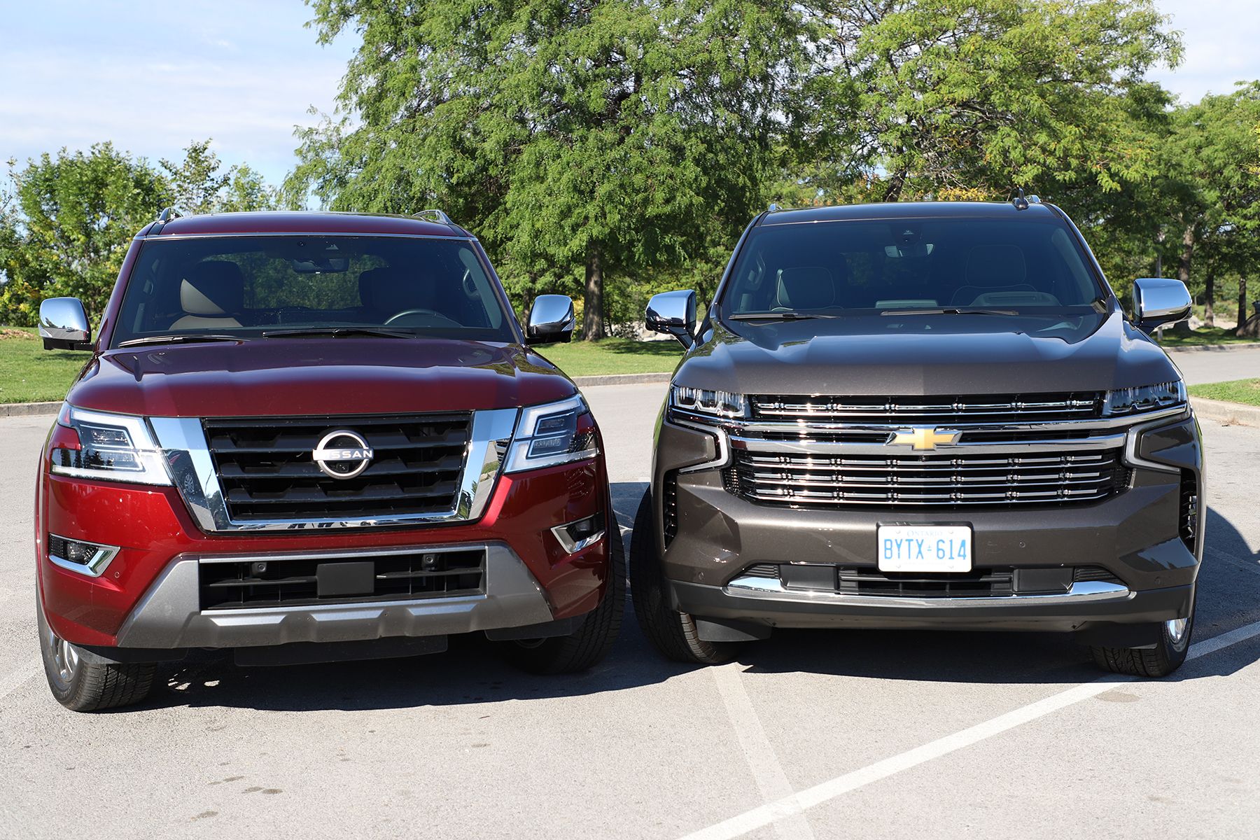SUV Comparison 2021 Nissan Armada vs 2021 Chevrolet Tahoe Driving