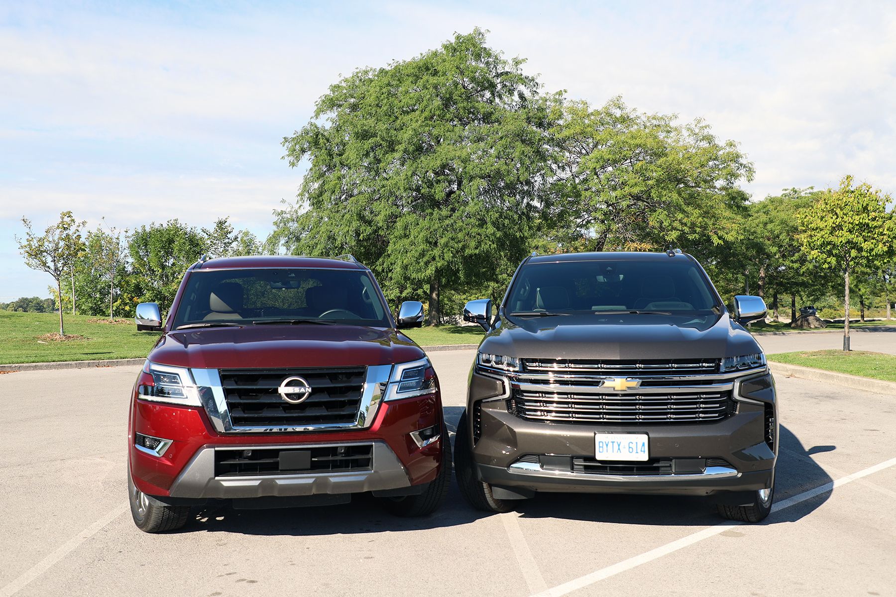 SUV Comparison 2021 Nissan Armada vs 2021 Chevrolet Tahoe Driving