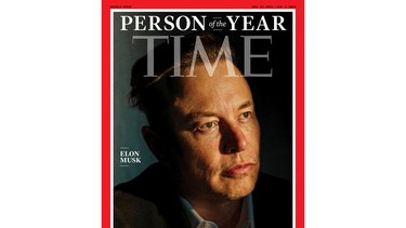 Elon Musk, founder and CEO of rocket company SpaceX and Tesla Chief Executive Officer, poses on the cover image of Time magazine's 2021 "Person of the Year" edition released in New York City, U.S. December 13, 2021.