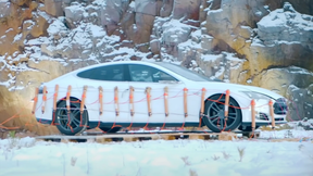 A Tesla Model S rigged to explode in Finland.