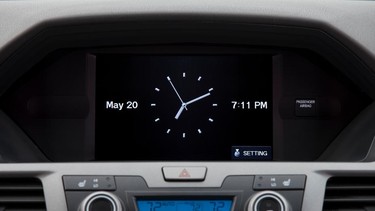 The digital clock in a 2011 Honda Odyssey