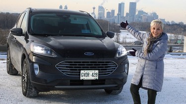 Fay Neff with the 2021 Ford Escape PHEV.
