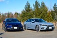 2022 Honda Civic Touring and Toyota Corolla XSE