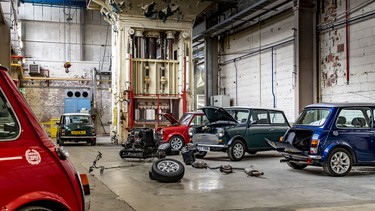 The Mini Recharged EV conversion workshop at Mini's Oxford, U.K. plant
