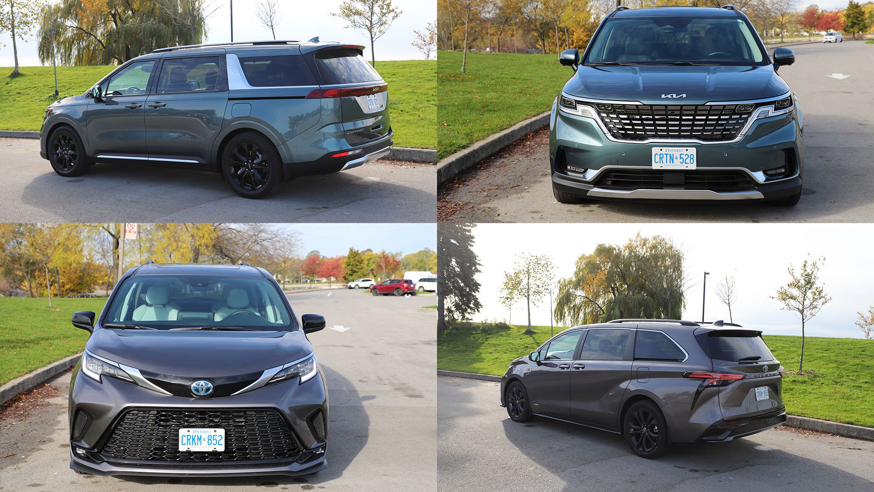 Minivan Comparison: 2022 Kia Carnival SX vs 2021 Toyota Sienna XSE ...