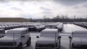 Ford parkt Hunderte von chiplosen neuen Broncos auf einem verschneiten Grundstück