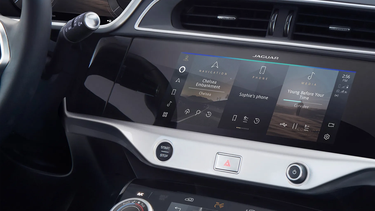 The dashboard infotainment screen of a 2022 Jaguar I-Pace